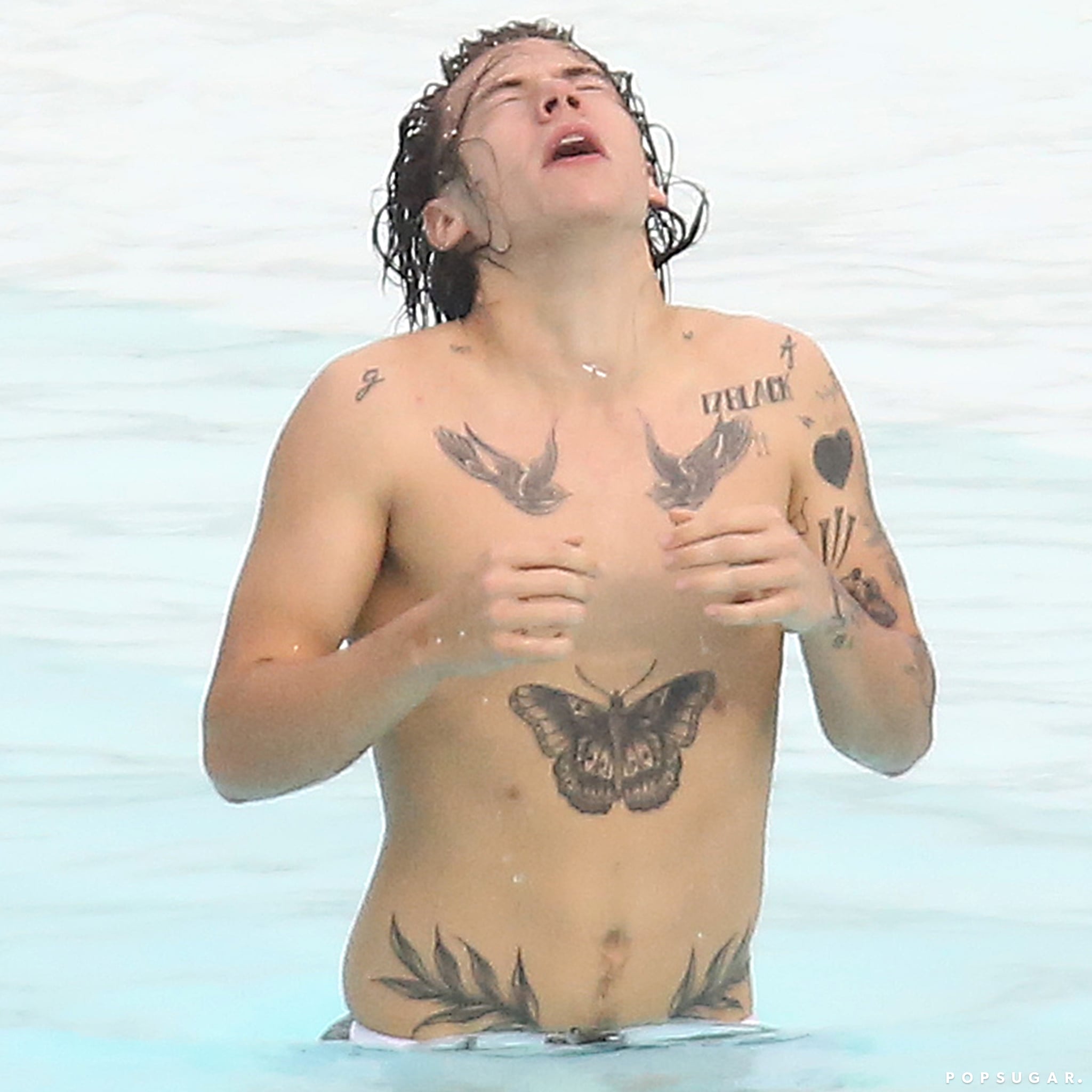 Harry Styles Shirtless In Rio De Janeiro Popsugar Celebrity