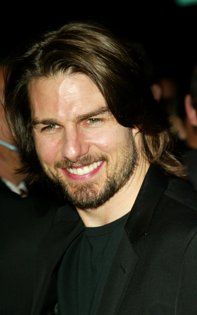 Tom Cruise sported some longer locks and a beard for the premiere of Narc in LA in October 2002.