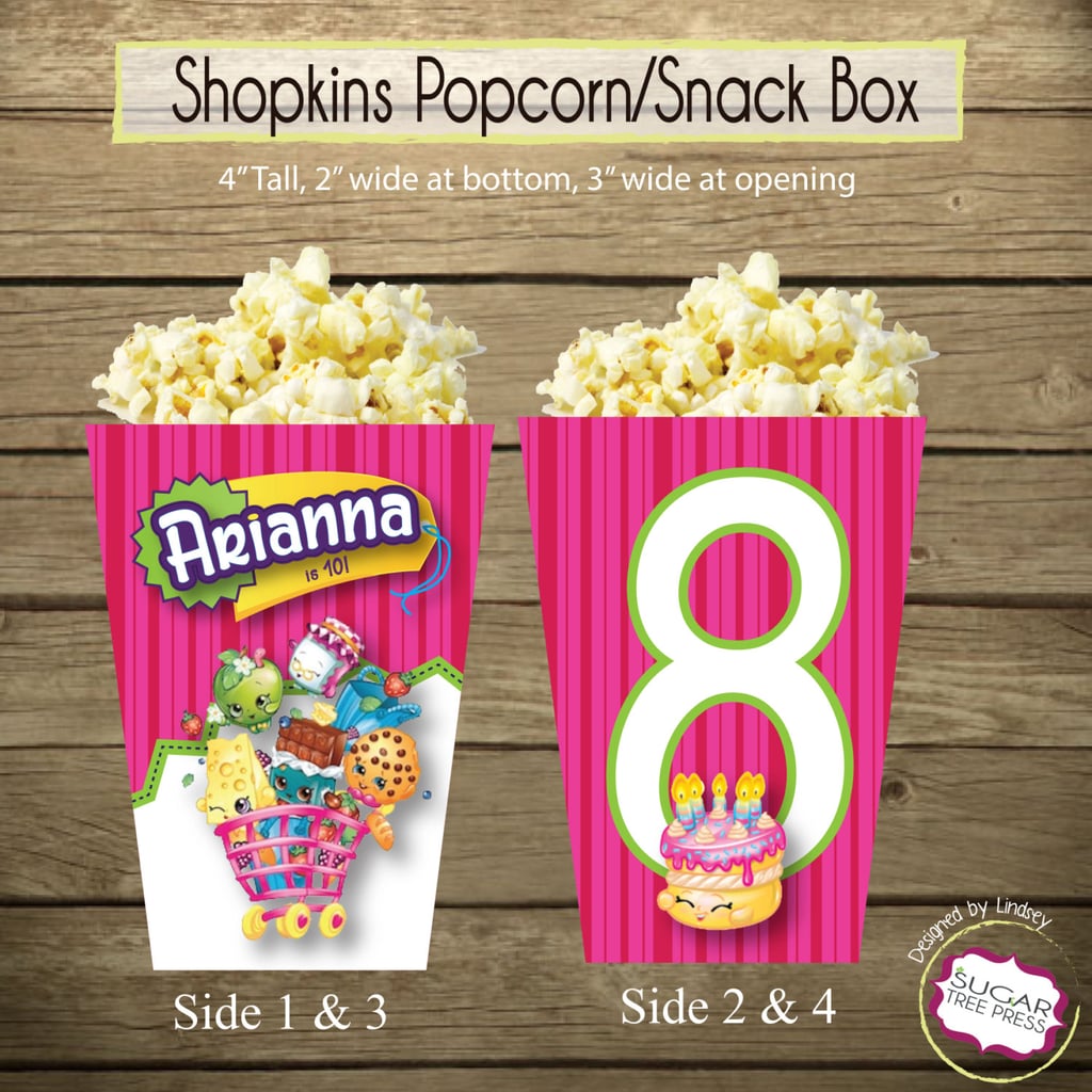 Shopkins popcorn and candy boxes (9). Shopkins Birthday Party