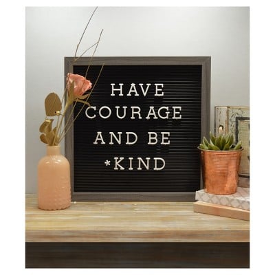 New View Black Letter Board With Gray Trim