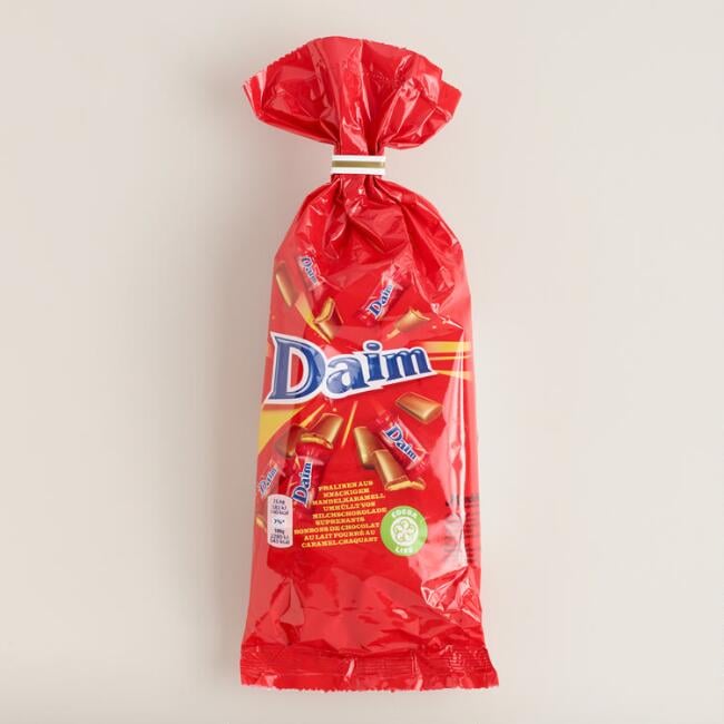 The most popular chocolate in Sweden has to be Daim. In fact, they sell loads of it at Ikea. If you want bite-size pieces, try this version.
Shop it: Daim Chocolate Tie Top Bag ($8)