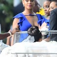 Rihanna's Royal Blue Wedding Guest Dress Makes Her Look Like a Disney Princess IRL