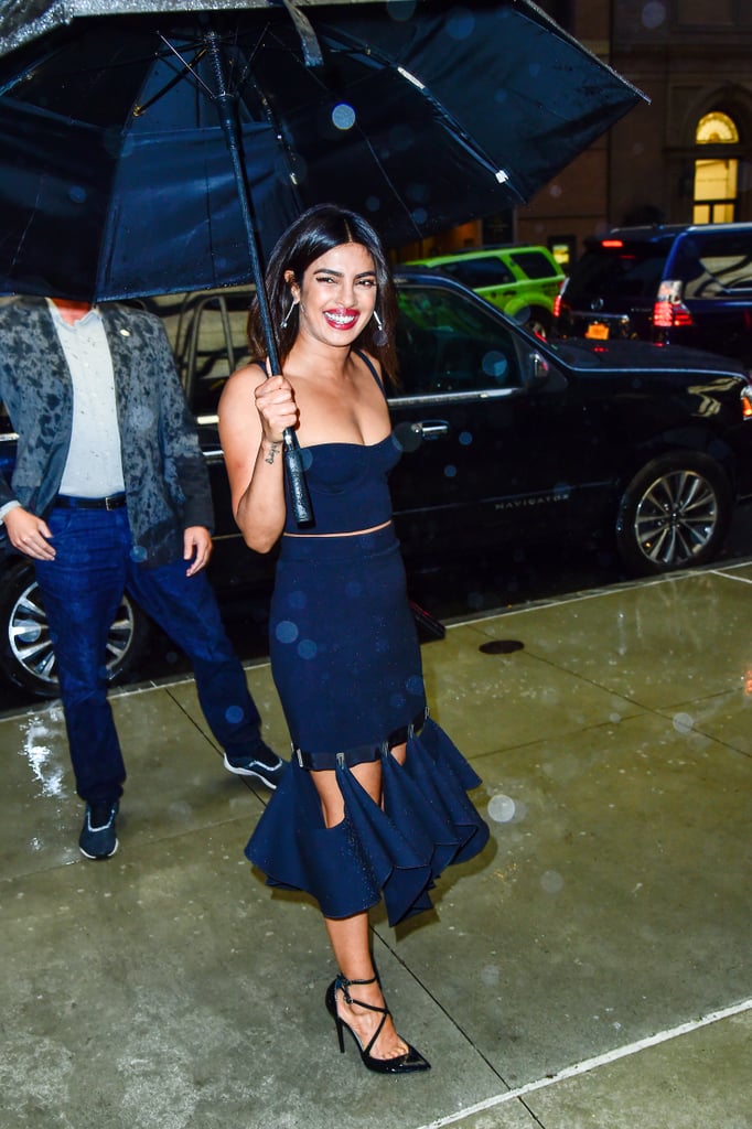 Priyanka Chopra Black Cutout Dress Daily Front Row Awards