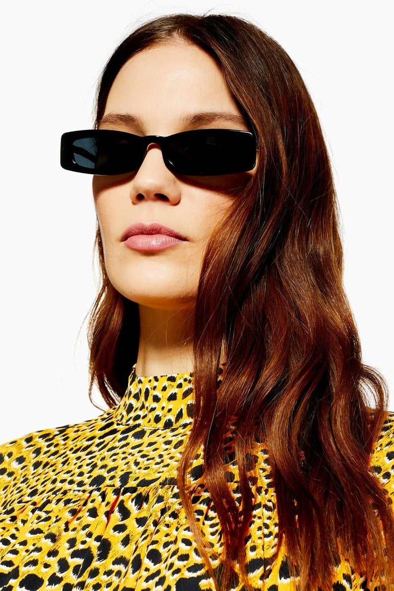 Topshop Nostalgia Rectangle Sunglasses