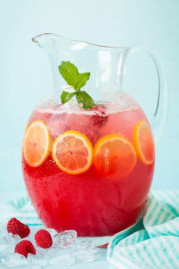 Mocktail食谱:闪闪发光的树莓柠檬水