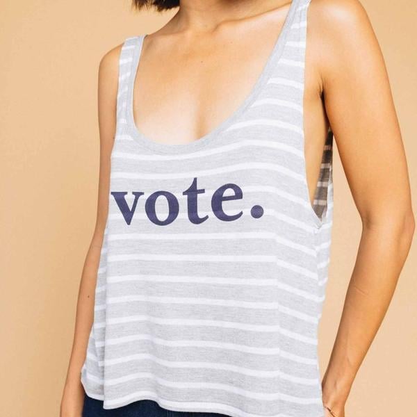 The Outrage "Vote" Flowy Crop Tank