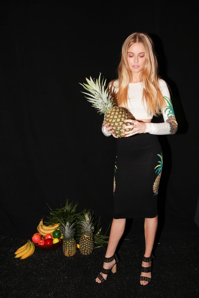 A Model Backstage at the Nicole Miller Show