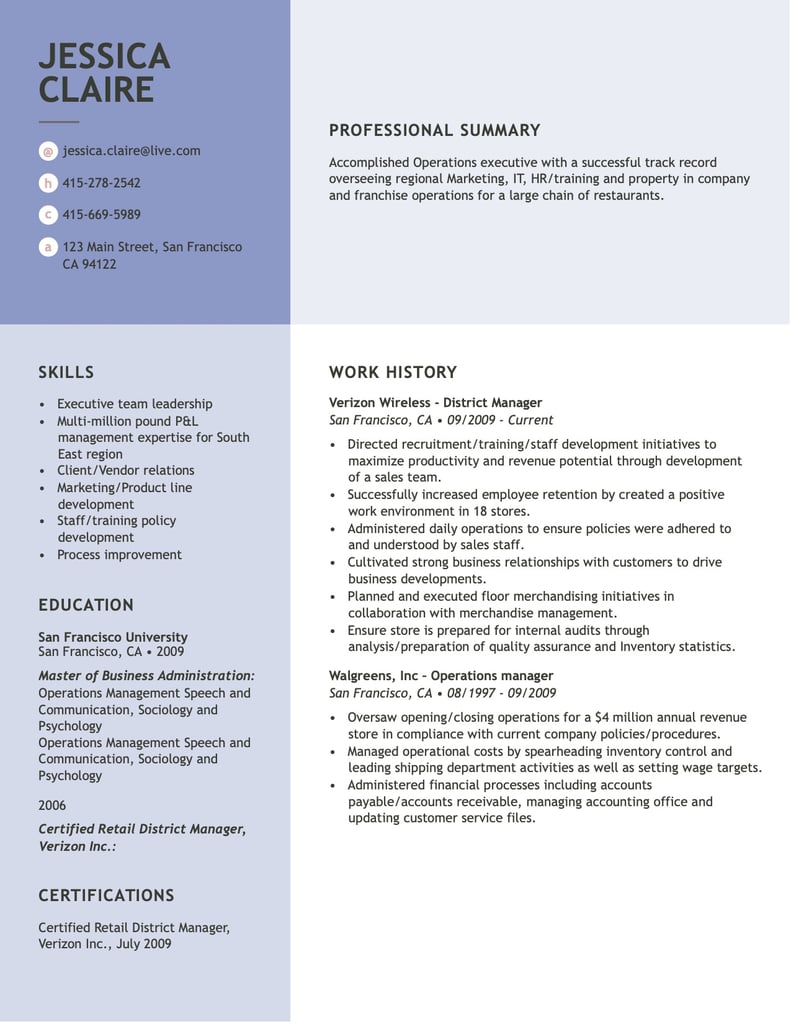 My Perfect Résumé Creative Original Résumé