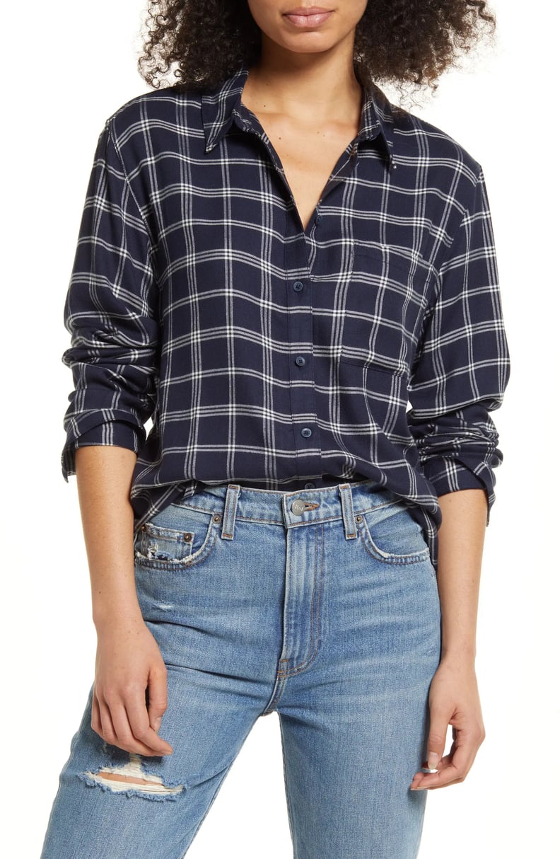 A Plaid Shirt: Treasure & Bond Plaid Boyfriend Shirt