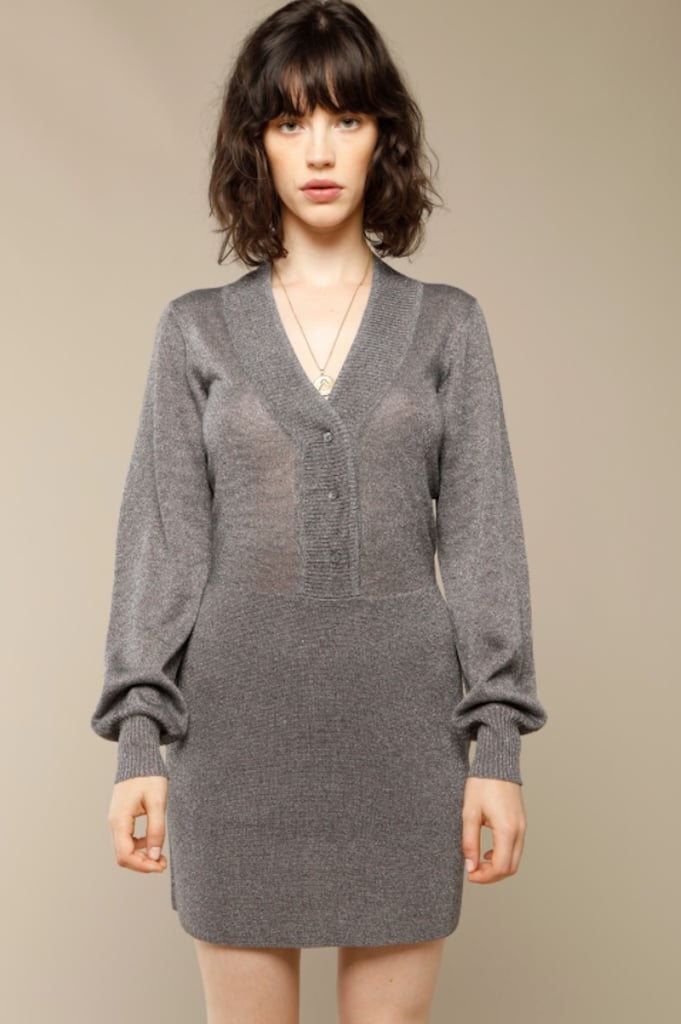 Rouje Alma Dress in Gray Lurex ($180)