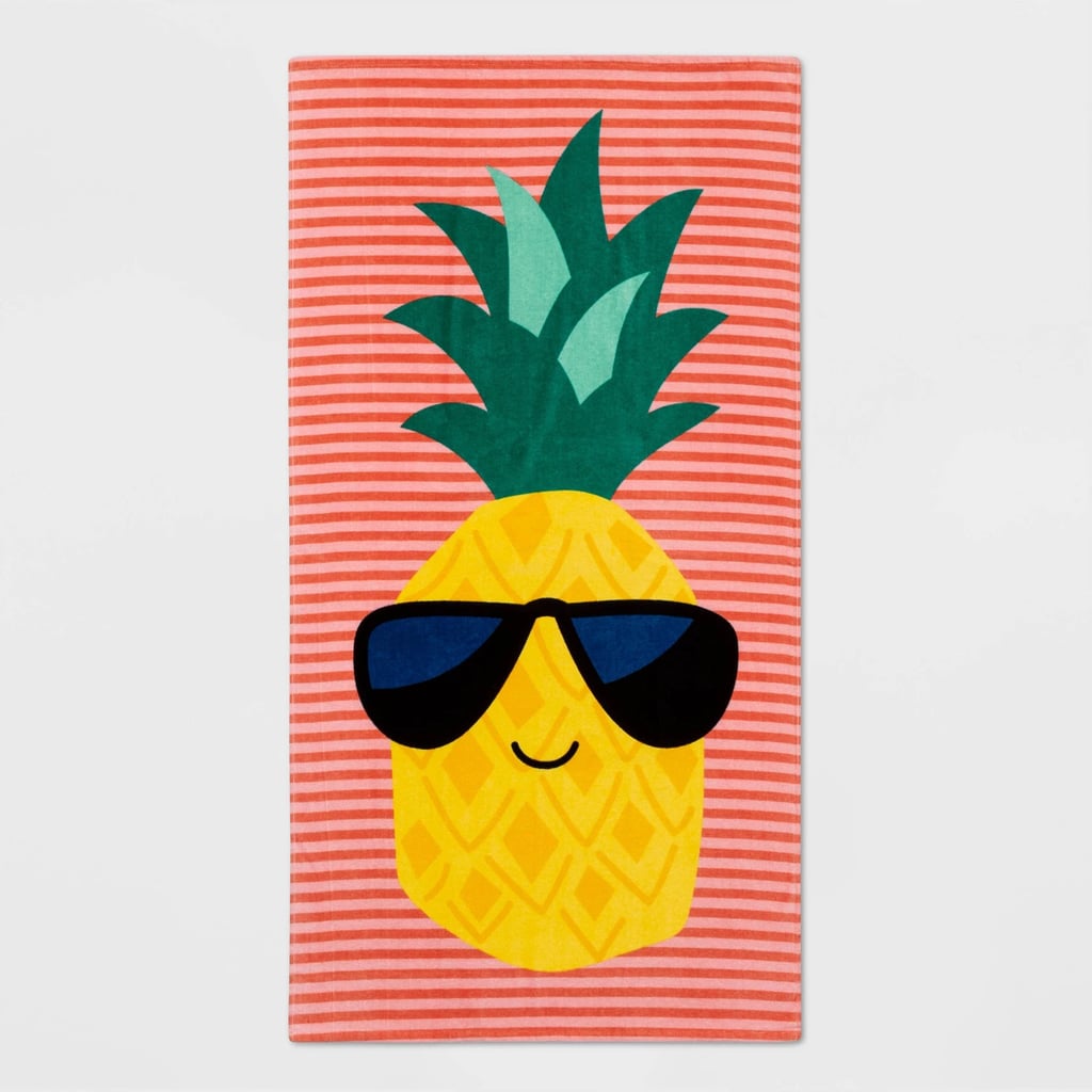 Sun Squad Pineapple Beach Towel Red/Yellow