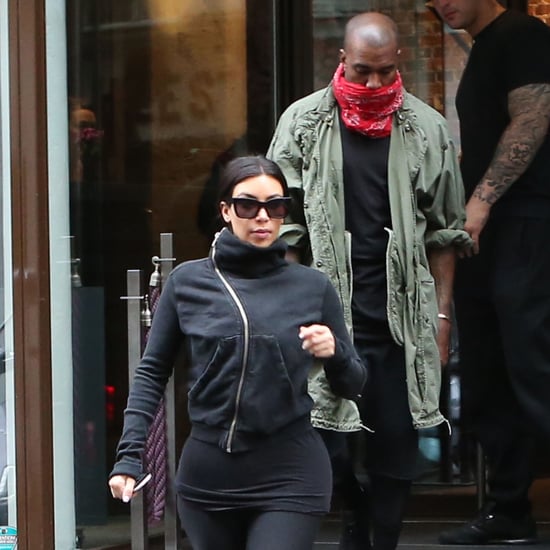 Kim and Kanye Working Out in Paris