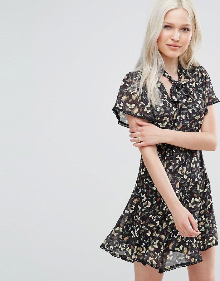 Foxiedox Willow Skater Dress With Choker Detail