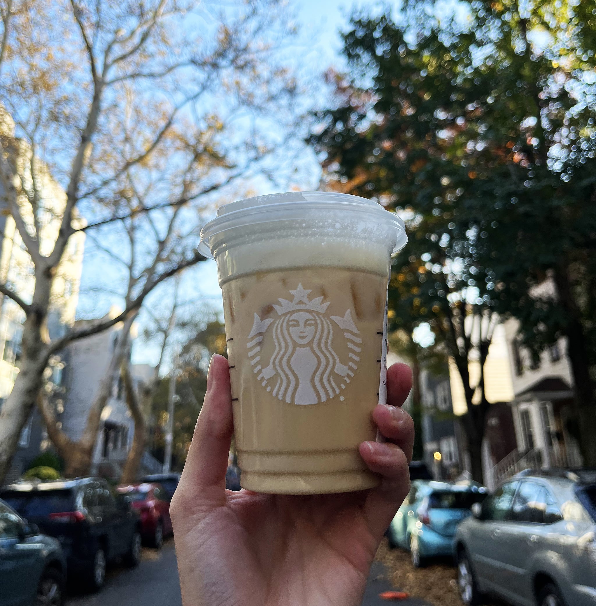 The new Starbucks Iced Gingerbread Oatmilk Chai.