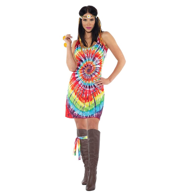 Embrace the 70's: Underwraps Costumes Tie Dye Mini Dress Adult Costume