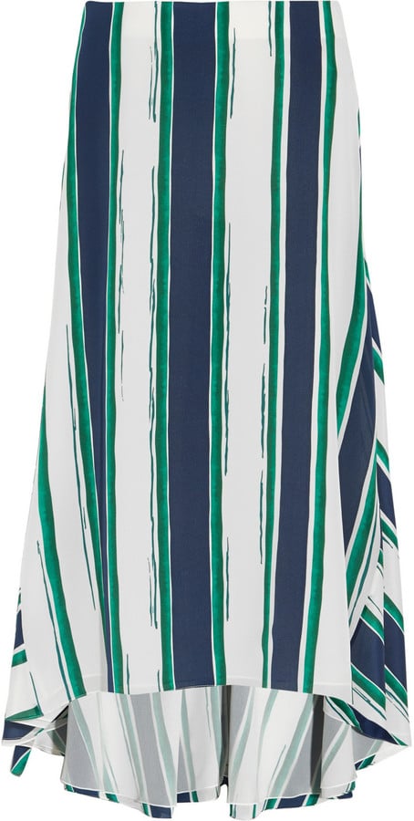 Chloé Asymmetric Striped Silk Midi Skirt ($1,850)
