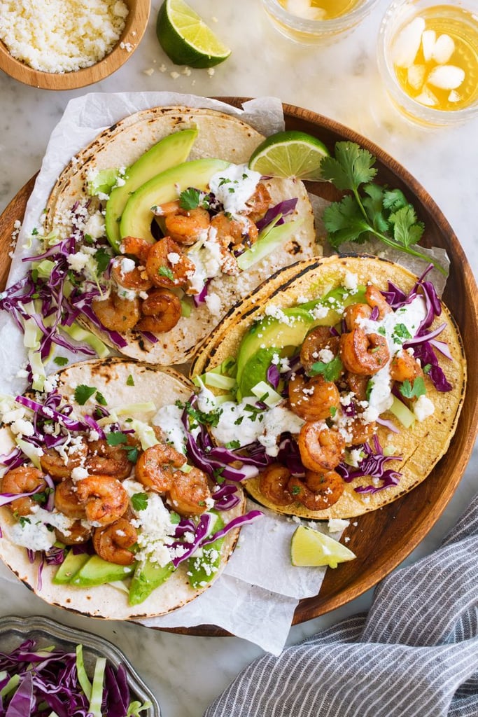 Shrimp Tacos With Cilantro-Lime Crema