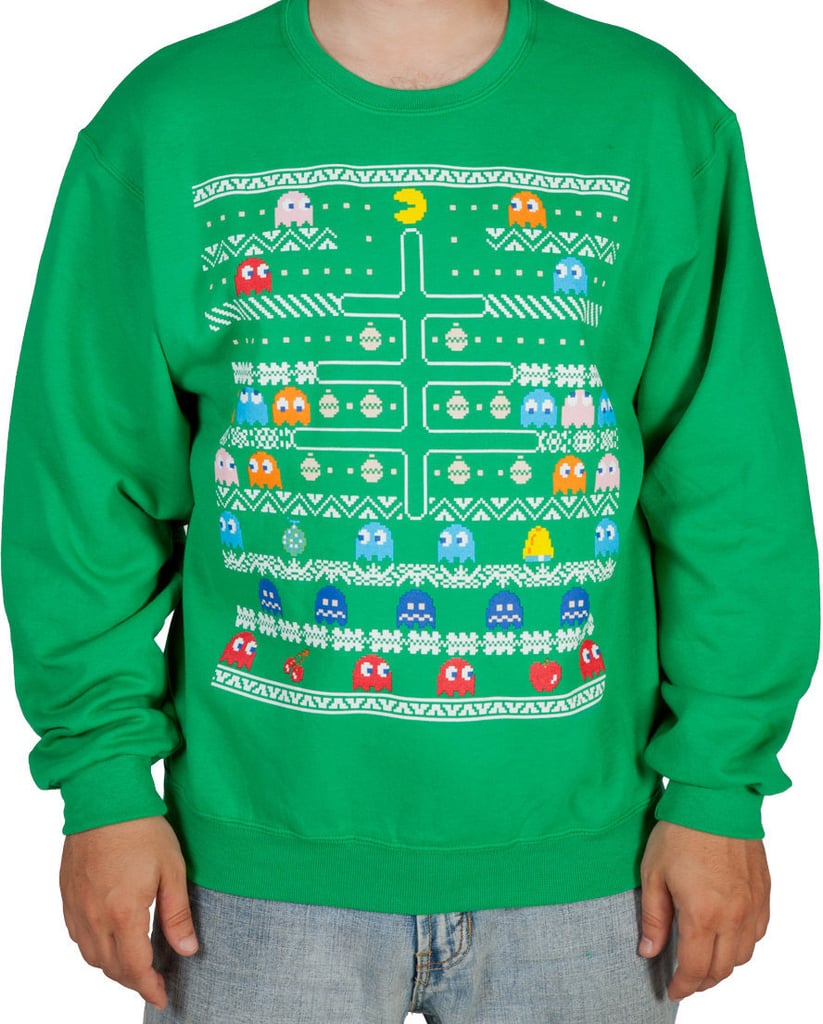 PacMan Christmas Tree Geeky Ugly Christmas Sweaters POPSUGAR Tech