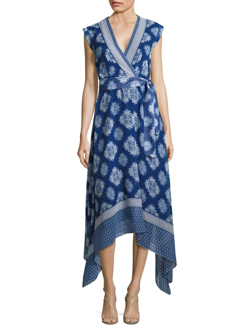 Shoshanna Catrina Asymmetric Print Wrap Dress