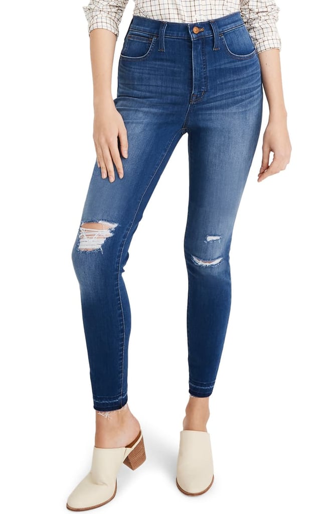 Madewell Ripped 10-Inch High-Waisted Crop Skinny Jeans