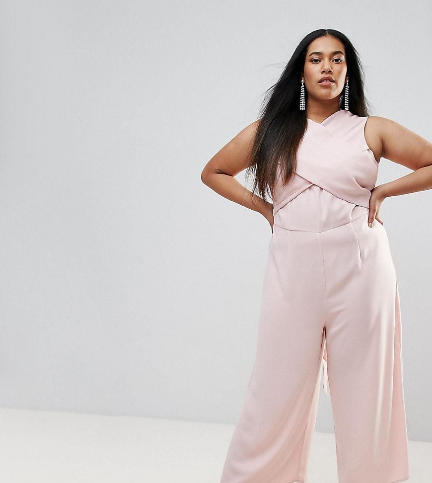 Asos Curve Jumpsuit With Wrap Front and Tie Back