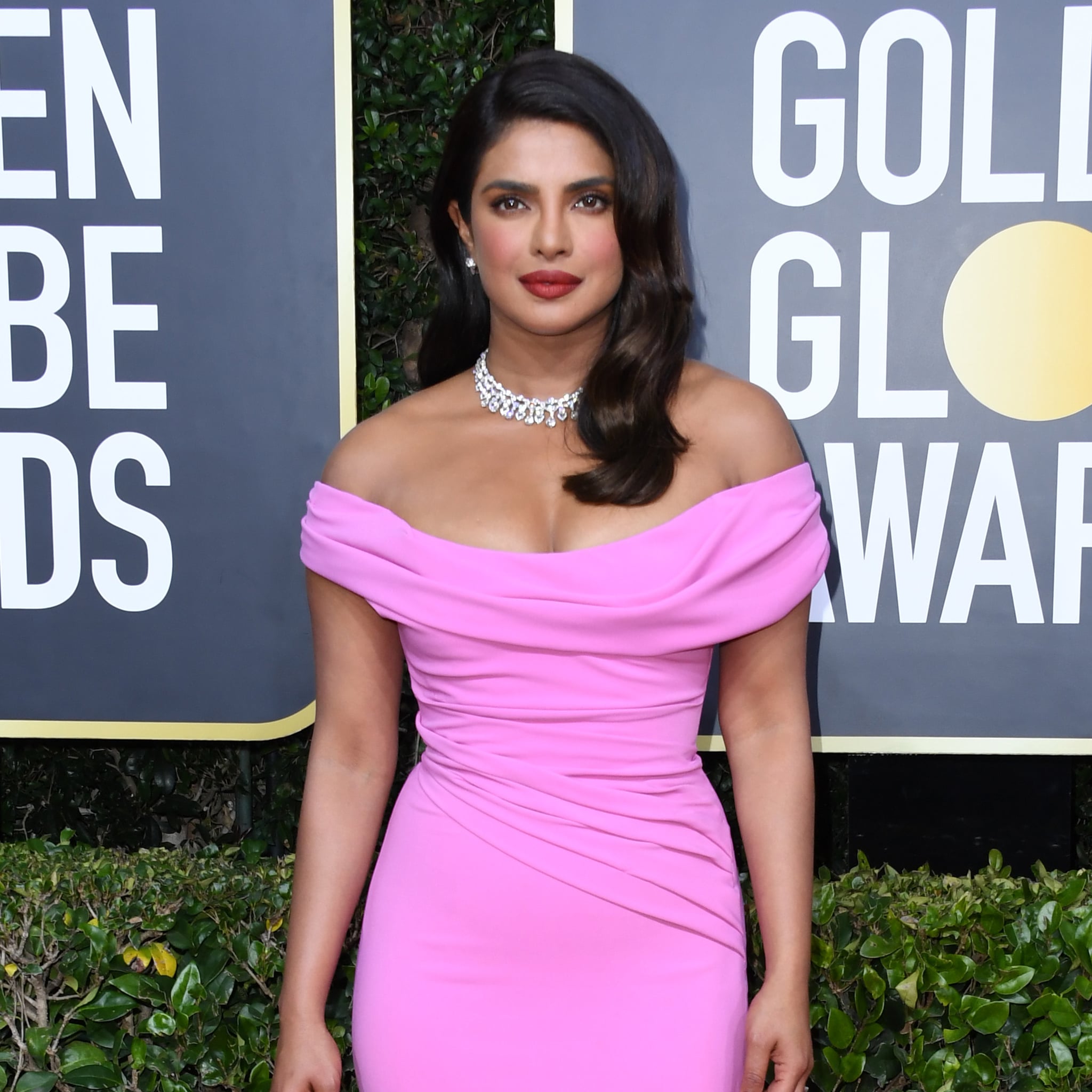 See Priyanka Chopra's Glam Pink Dress at the Golden Globes | POPSUGAR  Fashion