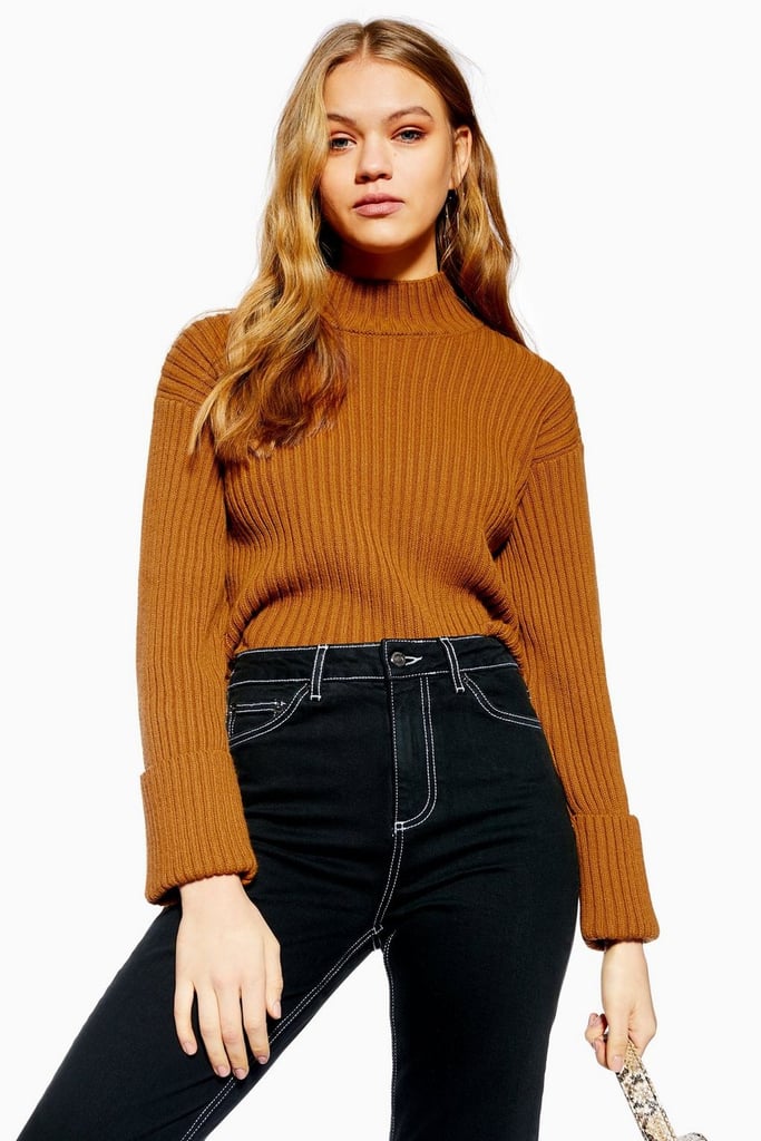 Topshop Turnback Ribbed Jumper | Best Sweaters For Women 2019 ...