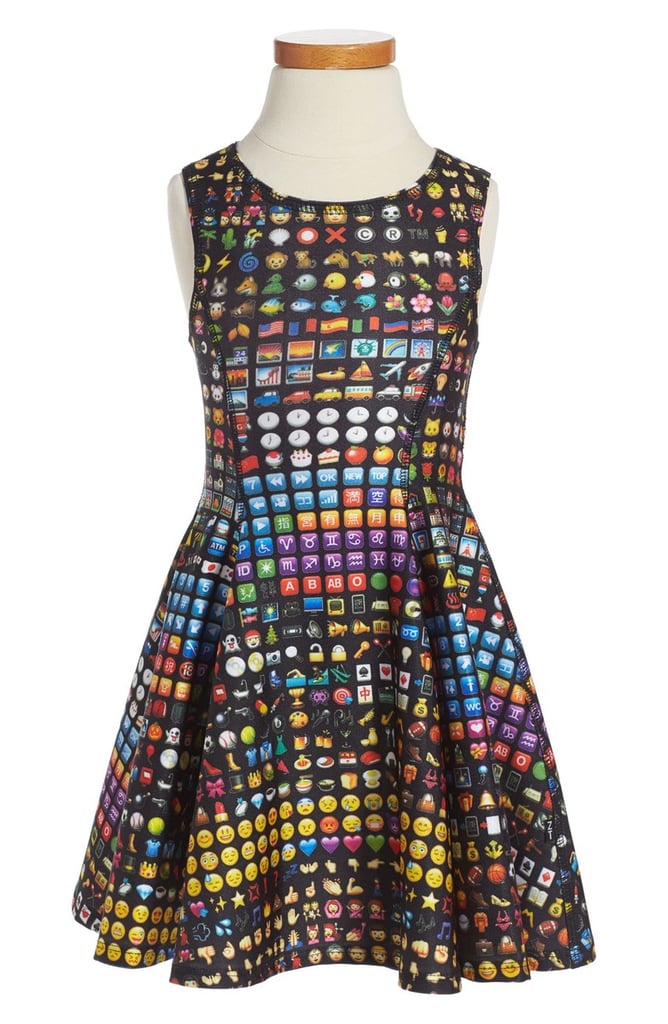 Emoji Sleeveless Skater Dress