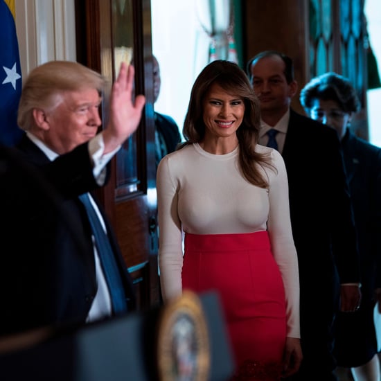 Melania Trump Wearing Black Pantsuit