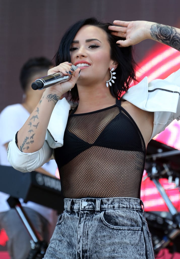 Demi Lovato See-Through Top iHeartRadio Festival 2015