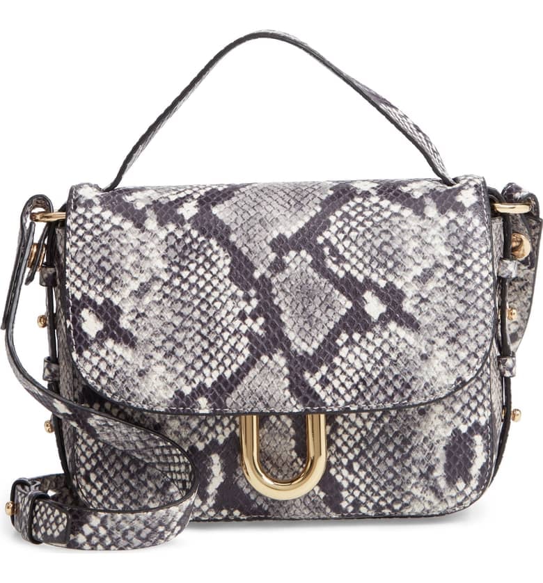 J.Crew Harper Snake Embossed Leather Crossbody Bag