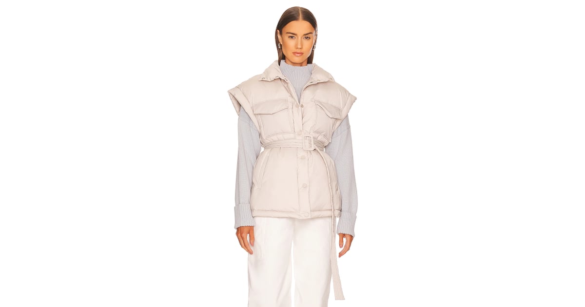 A Belted Puffer Vest Line & Dot Teddy Puffer Vest Best Puffer Vests