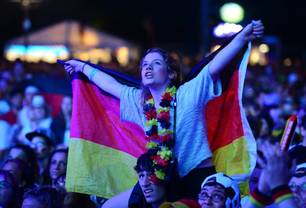 Germany Fans Watching the World Cup Game Against Brazil 2014