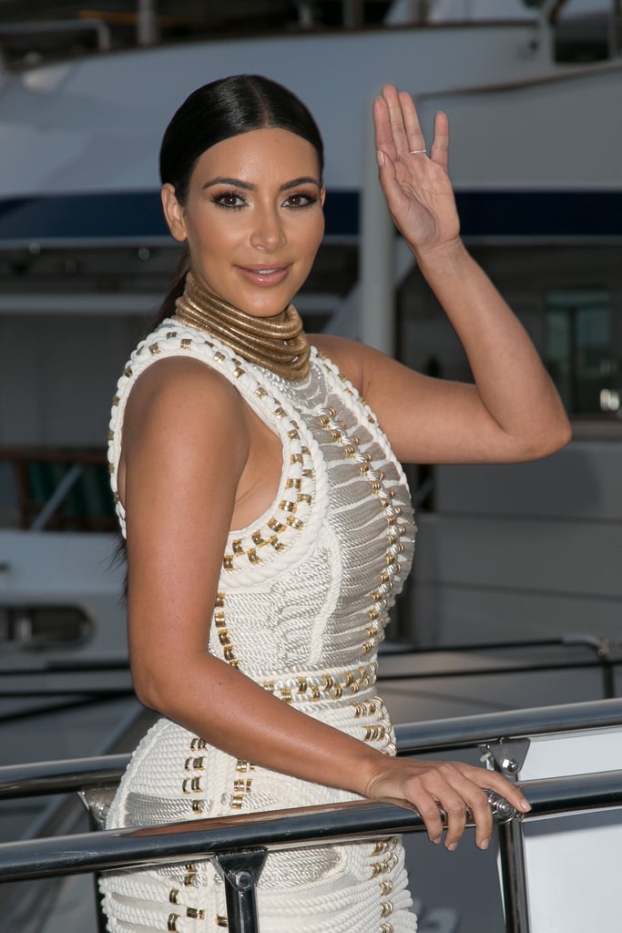 Kim Kardashian at Yacht Party in Cannes