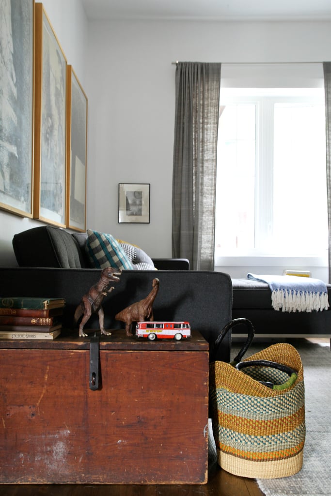 A toy trunk as an end table A toy trunk as an end table