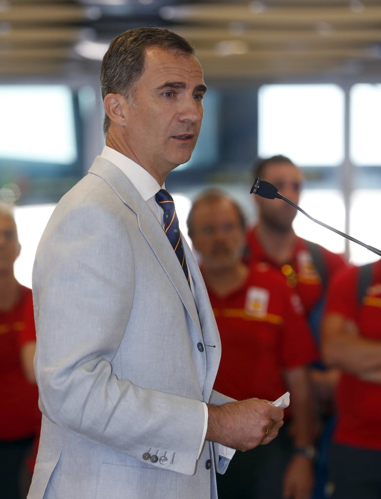 Queen Letizia and King Felipe With Spanish Olympic Team 2016