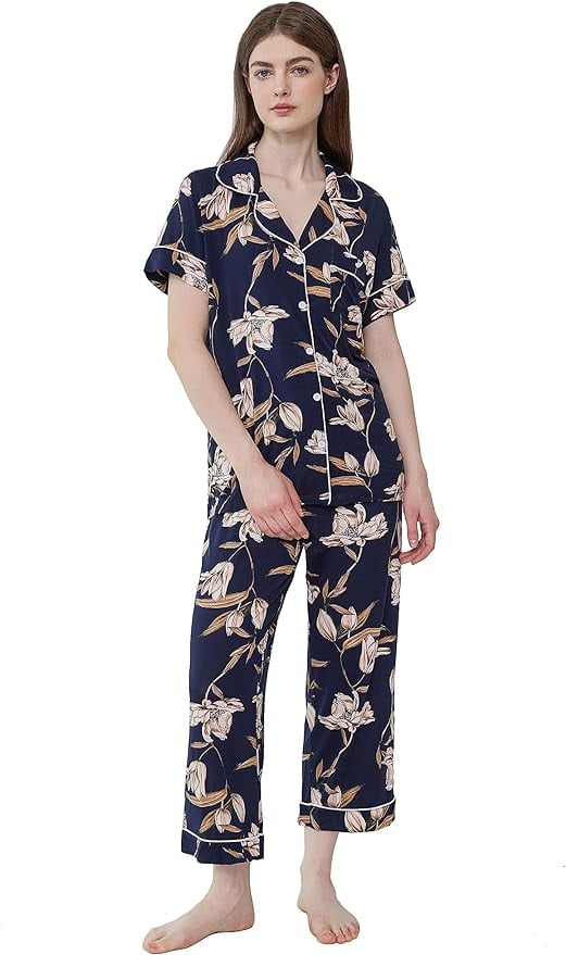 Best Cropped Pants Pajamas Set