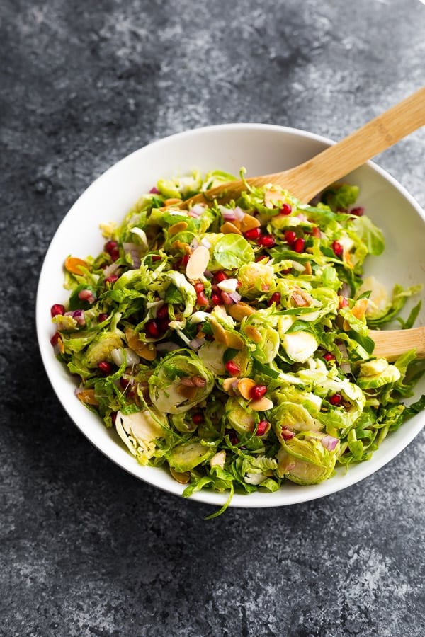 Shaved Brussels Sprouts Salad With Pomegranates