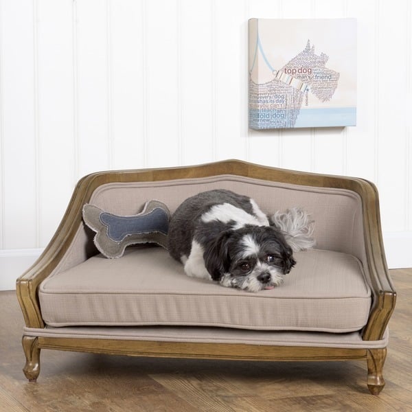 HomePop Wooden Dog Bed Sofa