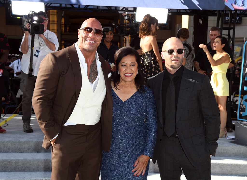 Dwayne Johnson and His Mom at Hobbs and Shaw LA Premiere