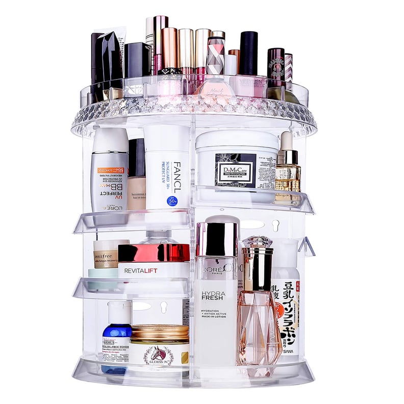 Miserwe Makeup Organizer 360 Degree Rotation 7 Layers Adjustable Storage