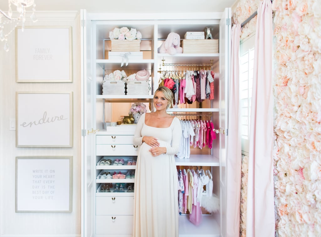 Lisa used accessories as a vehicle to inject the closet with personality; for example, the adorable bunny-ear knobs ($12 each) attached to each of the drawers. Too cute!