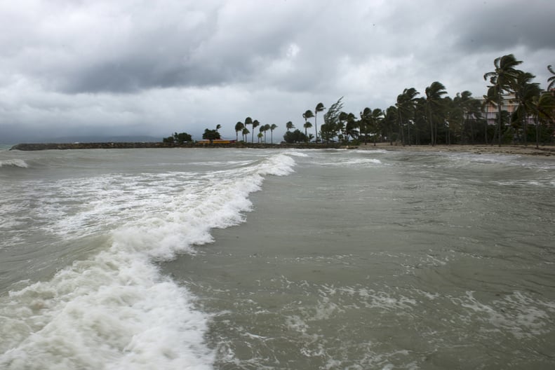 Hurricane Irma's winds hit Pointe de la Verdure in Le Gosier, Guadeloupe, on Sept. 6.