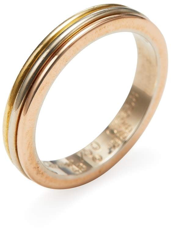 Cartier Women's Vintage 18K Tri-Tone Gold Thin Band Ring