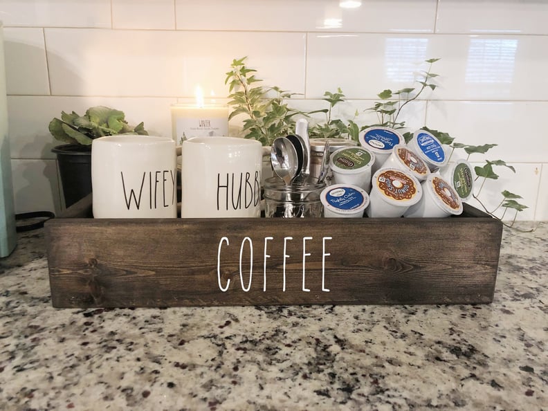 Rustic Coffee Farmhouse Kitchen Counter Coffee Box