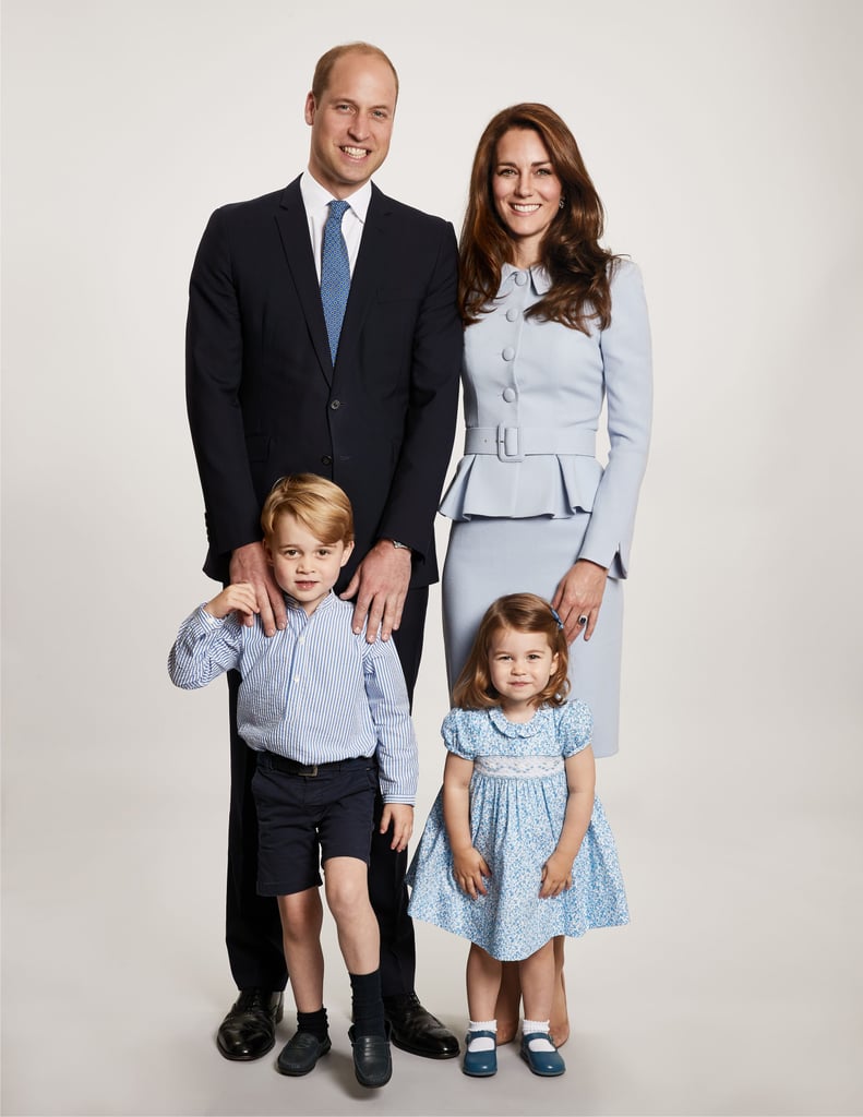 Kate Middleton Blue Suit Christmas Card 2017