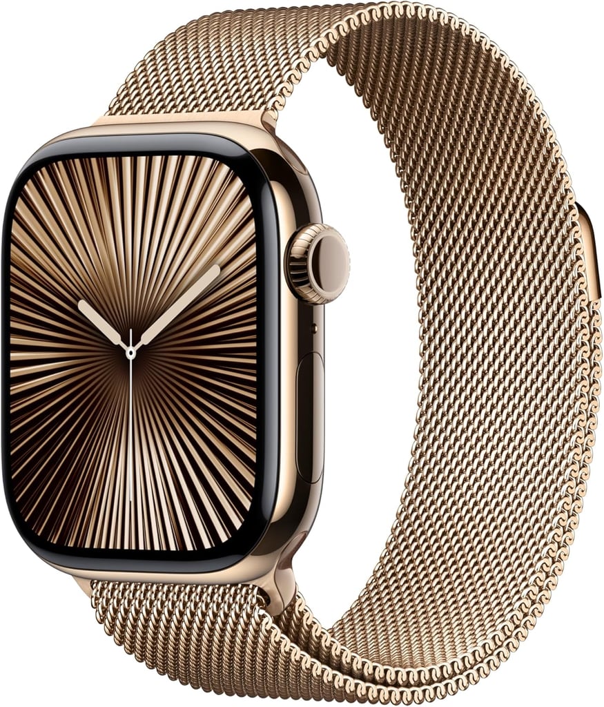 Apple Watch Series 10 ($689, originally $828)
If you needed an excuse to treat yourself this Prime Day, this is it. The Apple Watch Series 10 is the brand's newest model — and its sleekest yet. It's the thinnest, lightest version to date, packed with next-level health and safety features, plus a seriously chic band and watch face combo.