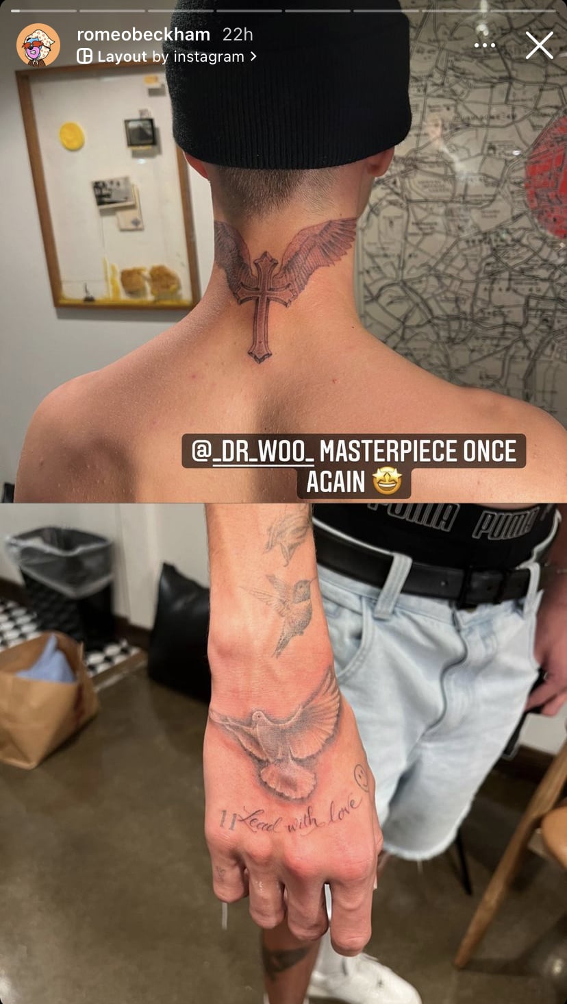 romeo beckham david inspired tattoos