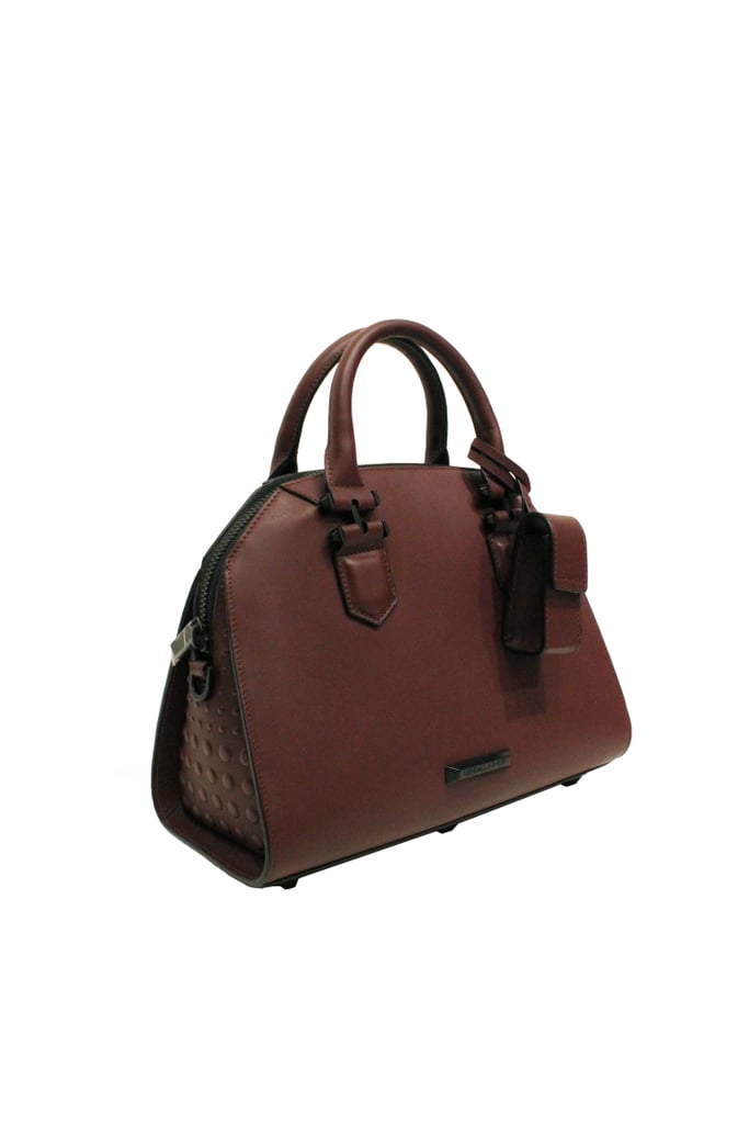 Holly Leather Satchel in Red Plum ($350)