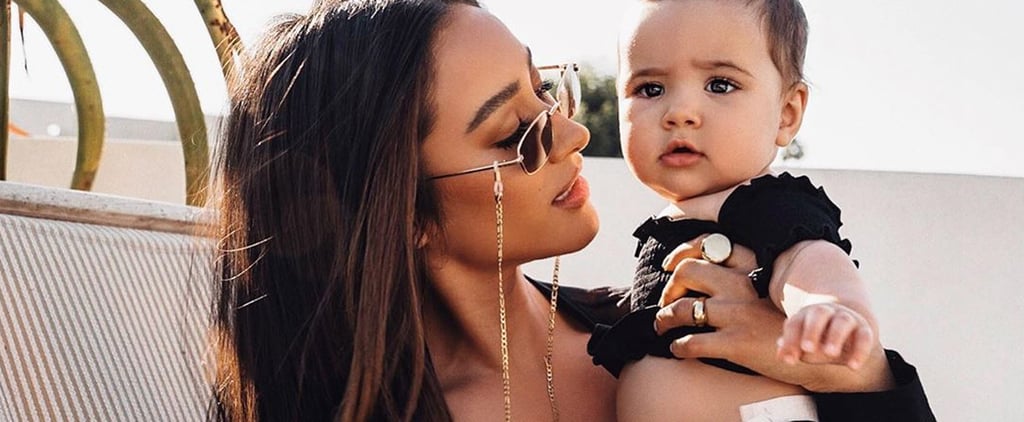 Shay Mitchell and Atlas Wear Matching Black Swimsuits